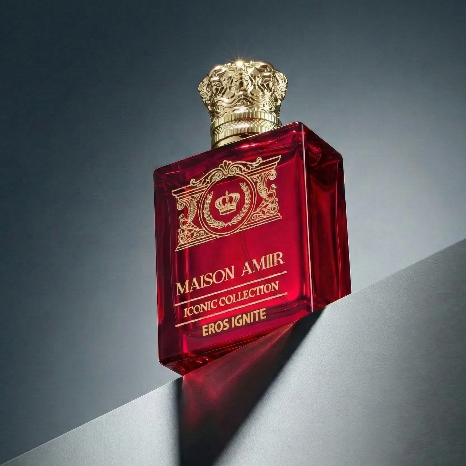 Maison Amiir Eros Ignite warm spicy sweet perfume for men long lasting date night fragrance amber vanilla notes